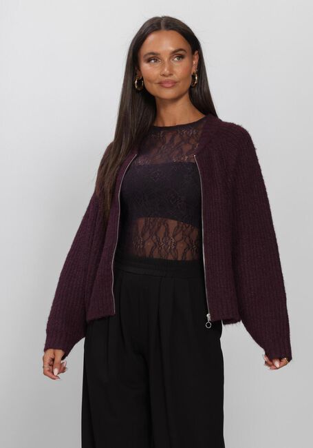 Bordeaux EDITED Vest RANI BOMBER CARDIGAN - large