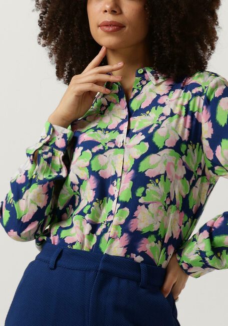 Blauwe POM AMSTERDAM  MILA LILIES BLUE BLOUSE - large