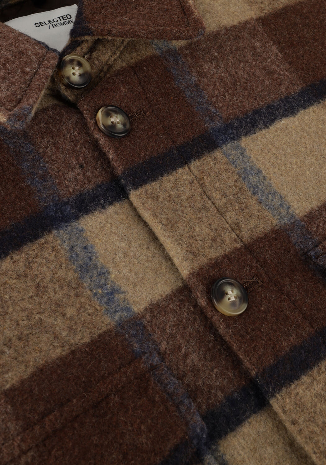 SELECTED MEN Surchemise SLHARCHIVE OVERSHIRT B NOOS en marron - large