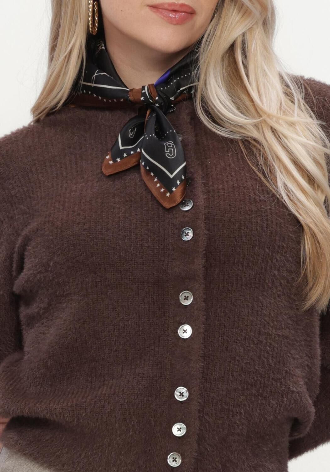 RUBY TUESDAY VIVETT FLUFFY KNIT CARDIGAN Pulls & Gilets en marron - large
