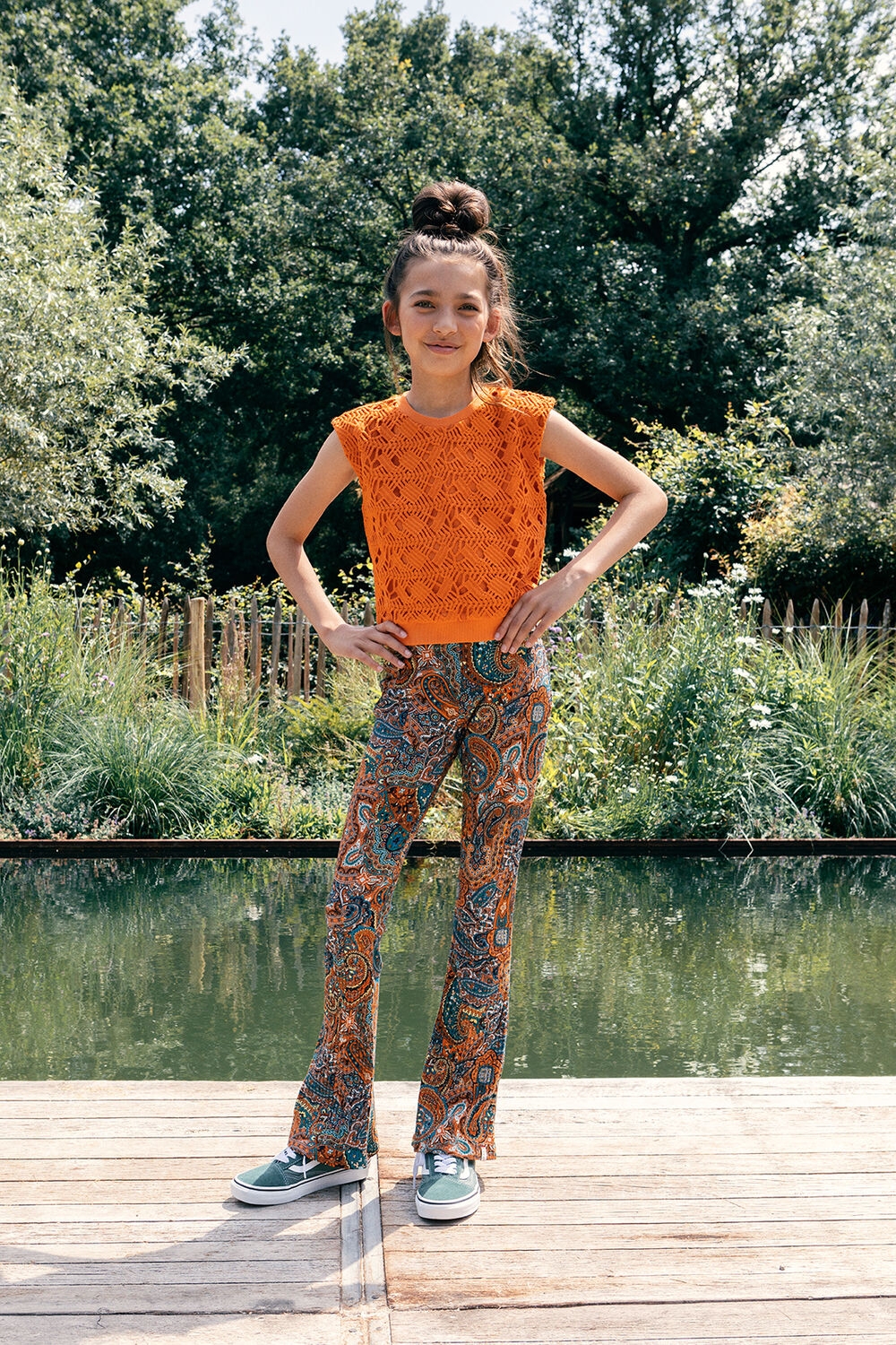 Oranje LOOXS Top OPEN LACE TOP - large