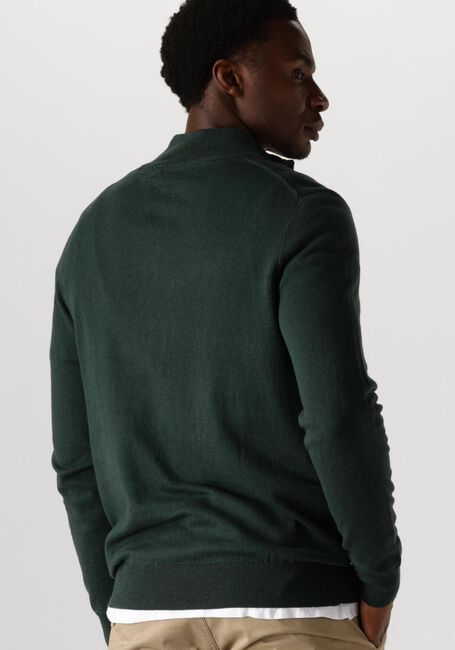 Donkergroene LYLE & SCOTT Trui COTTON MERINO QUARTER ZIP JUMPER - large