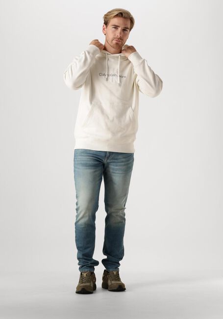 CALVIN KLEIN Chandail CHENILLE MONOLOGO HOODIE en blanc - large