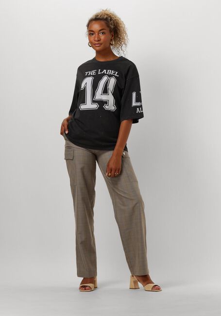 ALIX THE LABEL T-shirt LADIES KNITTED SPORTY STUDS T-SHIRT Gris foncé - large