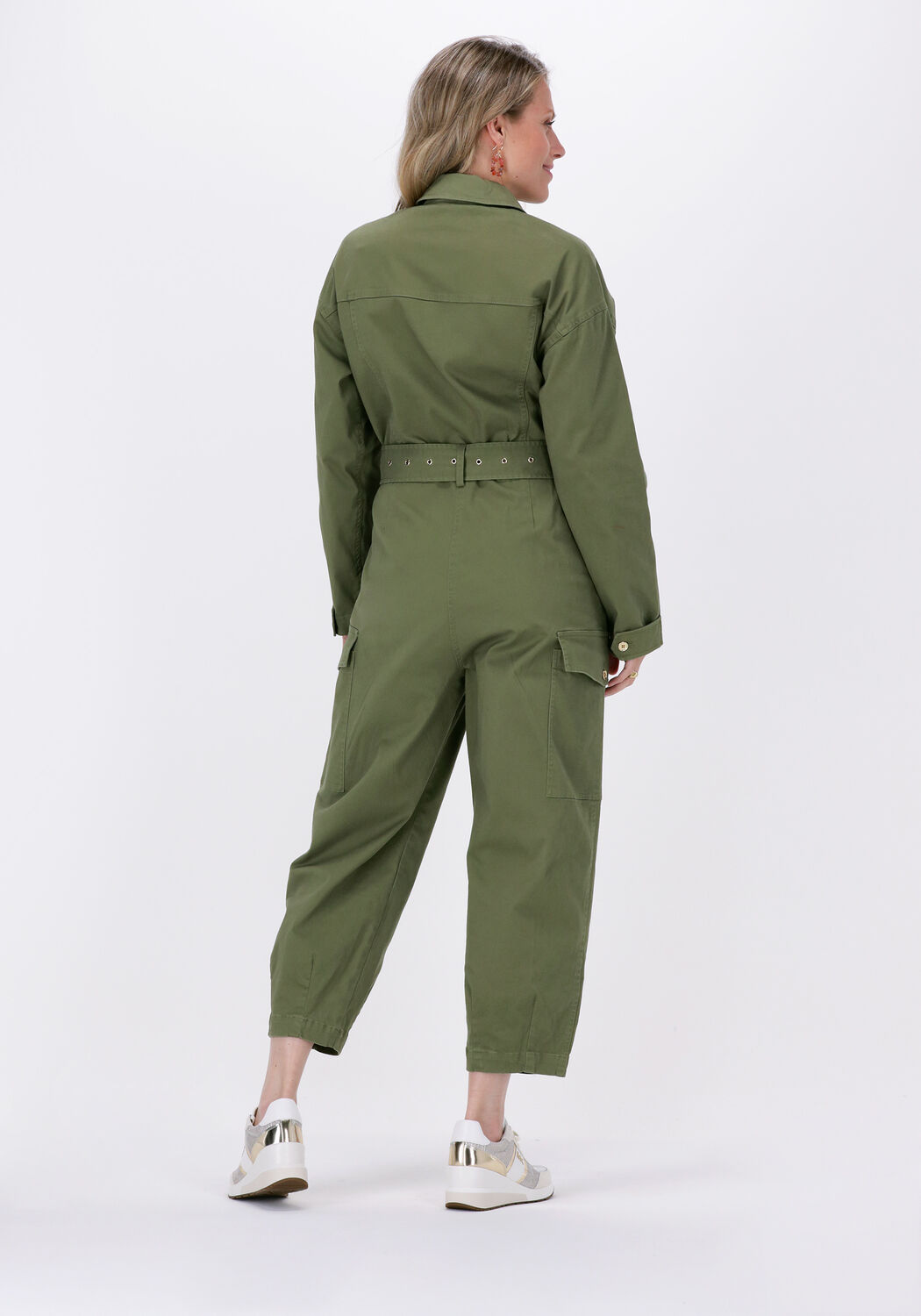 MICHAEL KORS Combinaison MK BELT BOILER JUMPSUIT Olive Omoda
