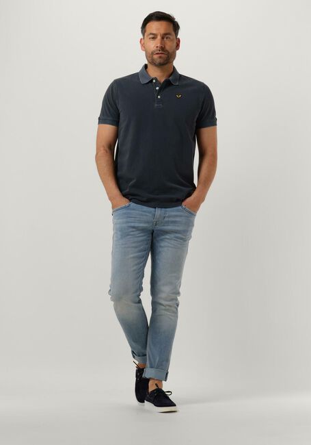 PME LEGEND Polo SHORT SLEEVE POLO PIQUE GARMENT DYE en bleu - large