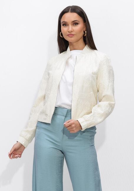 Gebroken wit JANSEN AMSTERDAM Jack SHANTI JASJE PE 275 BOMBER LONG SLEEVE EMBROIDERY - large