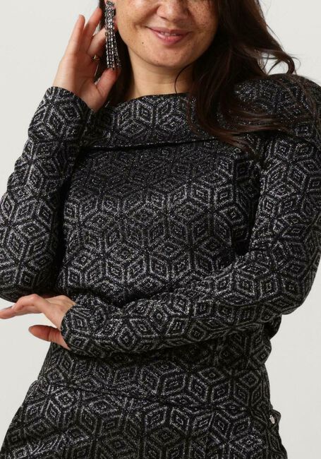 MOS MOSH  GIRONE LS GLAM BLOUSE en noir - large