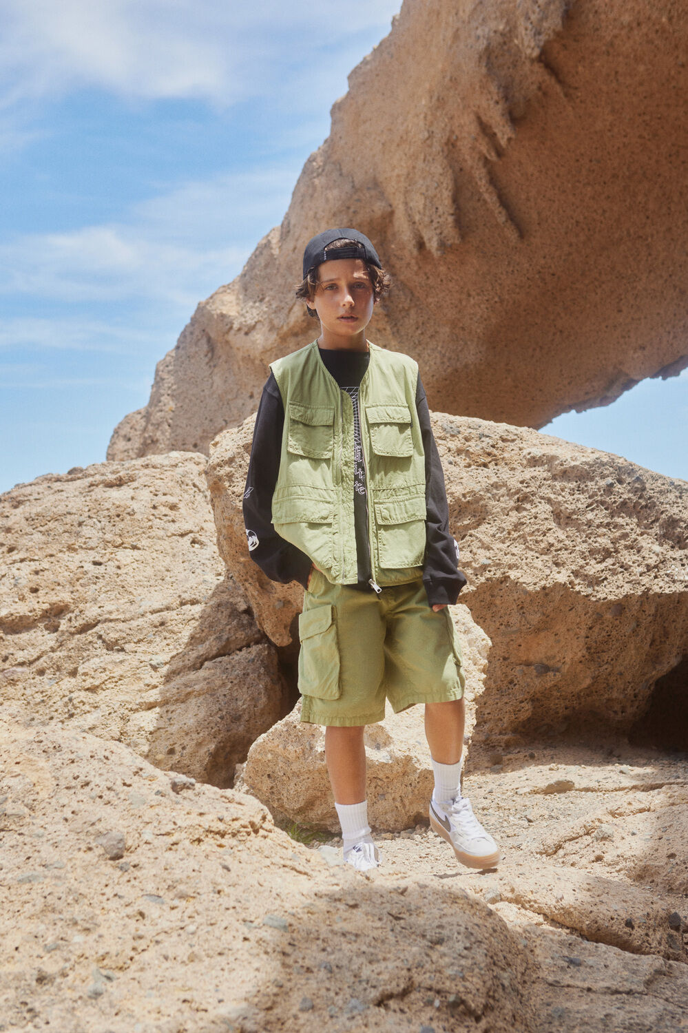 MOLO Pantalon courte ARGOD en vert - large