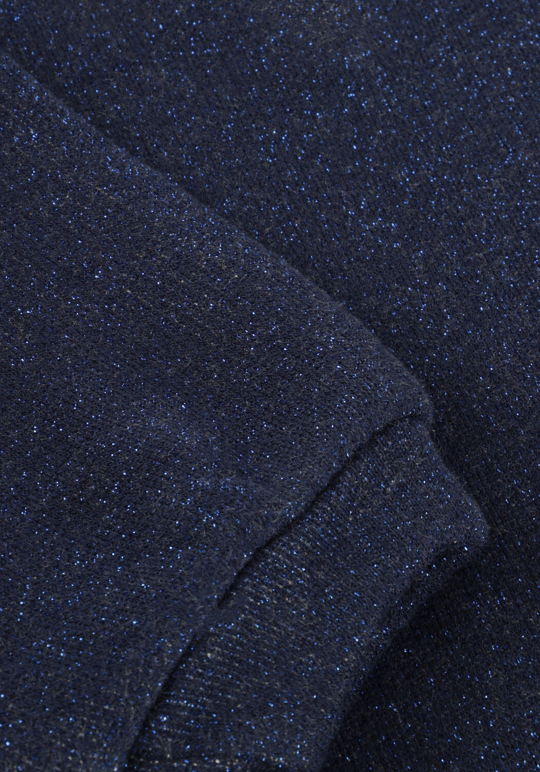 Donkerblauwe PETIT BLUSH Trui RUFFLE SWEATER - large