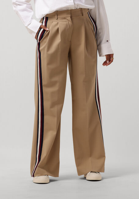 TOMMY HILFIGER Pantalon large WIDE LEG PLEATED PANT en beige - large