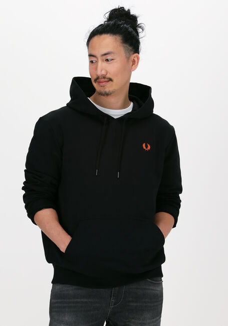 FRED PERRY Chandail LAUREL WREATH HOODED SWEATSHIR en noir - large