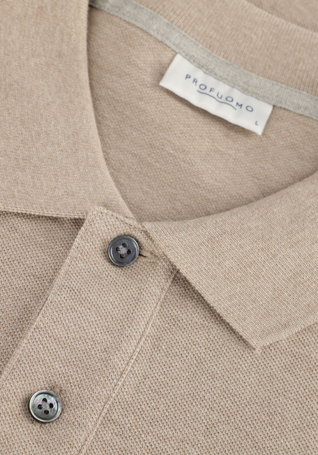Beige PROFUOMO Polo POLO SHORT SLEEVE - large