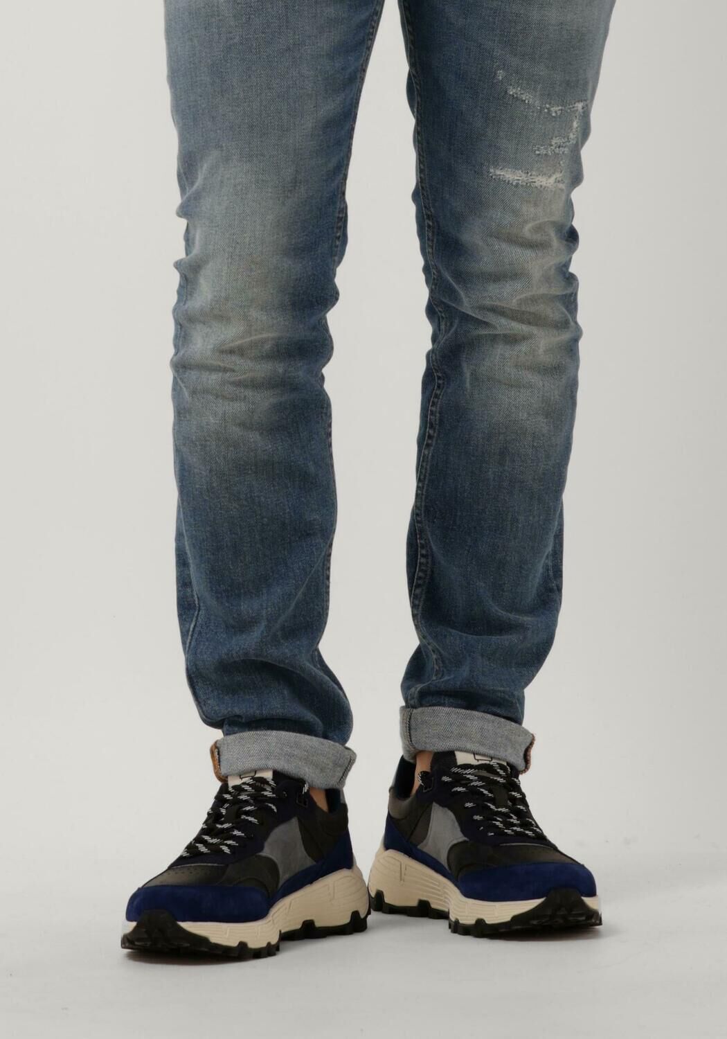 WOOLRICH Baskets basses PANAMA en bleu - large