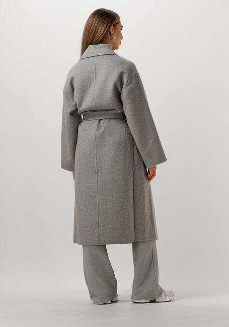 Grijze SUMMUM Mantel LONG COAT WOOL CLASSIC - large
