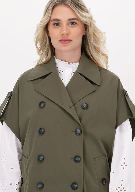 BEAUMONT  SLEEVELESS OVERSIZED TRENCH Vert foncé - large