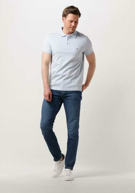 TOMMY HILFIGER Polo PRETWIST MOULINE SLIM FIT POLO Bleu clair - large