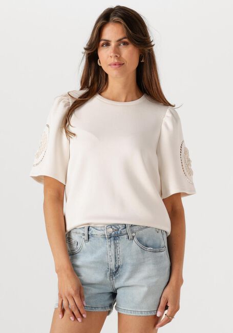 Gebroken wit OBJECT T-shirt OBJDORINA S/S RE TOP E SS FAIR 25 - large