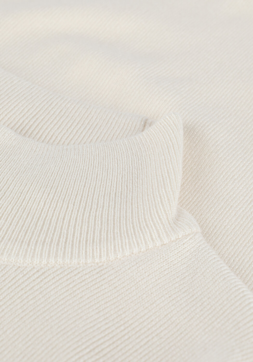 NA-KD Col roul&eacute; RIBBED POLO KNITTED SWEATER Blanc - large