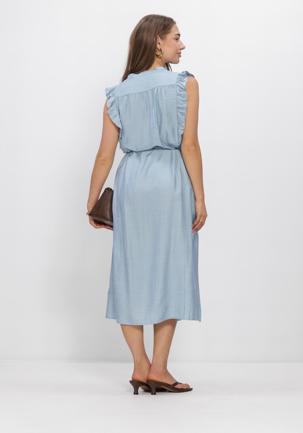 CO'COUTURE Robe maxi HERACC FRILL SS V-DRESS Bleu clair - large