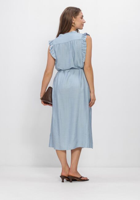 Lichtblauwe CO'COUTURE Maxi jurk HERACC FRILL SS V-DRESS - large