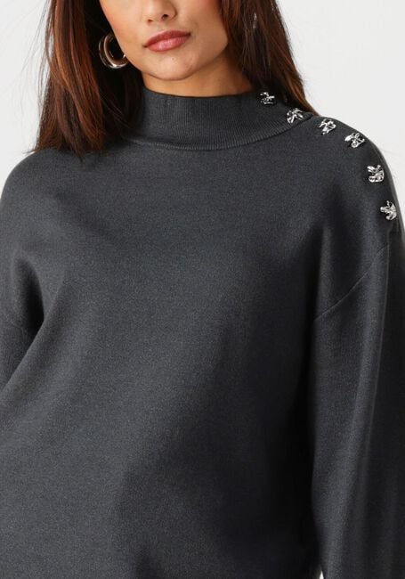 Donkergrijze Y.A.S. Trui YASHAMA LS PEARL KNIT PULLOVER - large