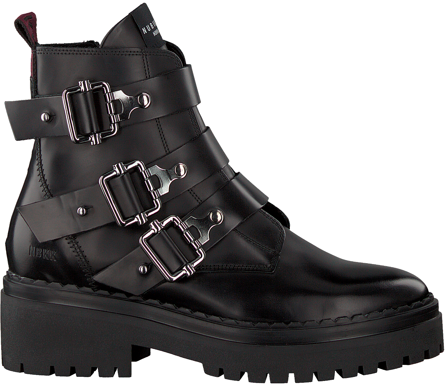 Zwarte NUBIKK Biker boots FAE BUCKLE | Omoda