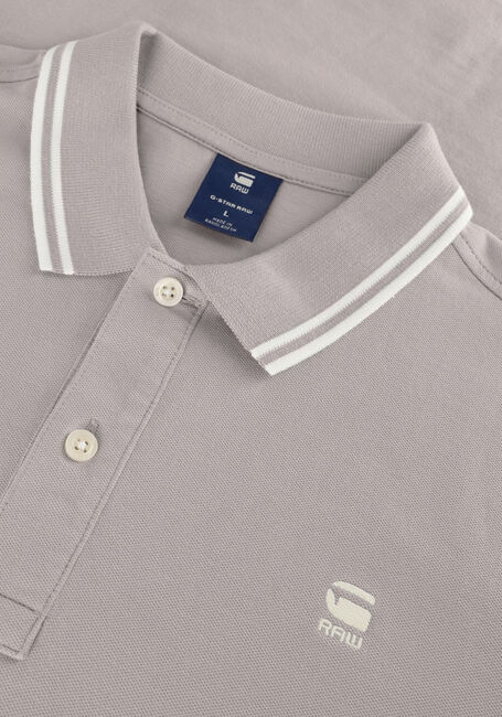 Lichtgrijze G-STAR RAW Polo DUNDA SLIM STRIPE POLO S/S Lichtgrijze G-STAR RAW Polo DUNDA SLIM STRIPE POLO S/S - large