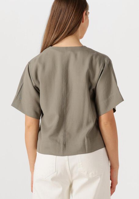 SELECTED FEMME SLFNATUK 2/4 BOXY TIE TOP Blouses en vert - large