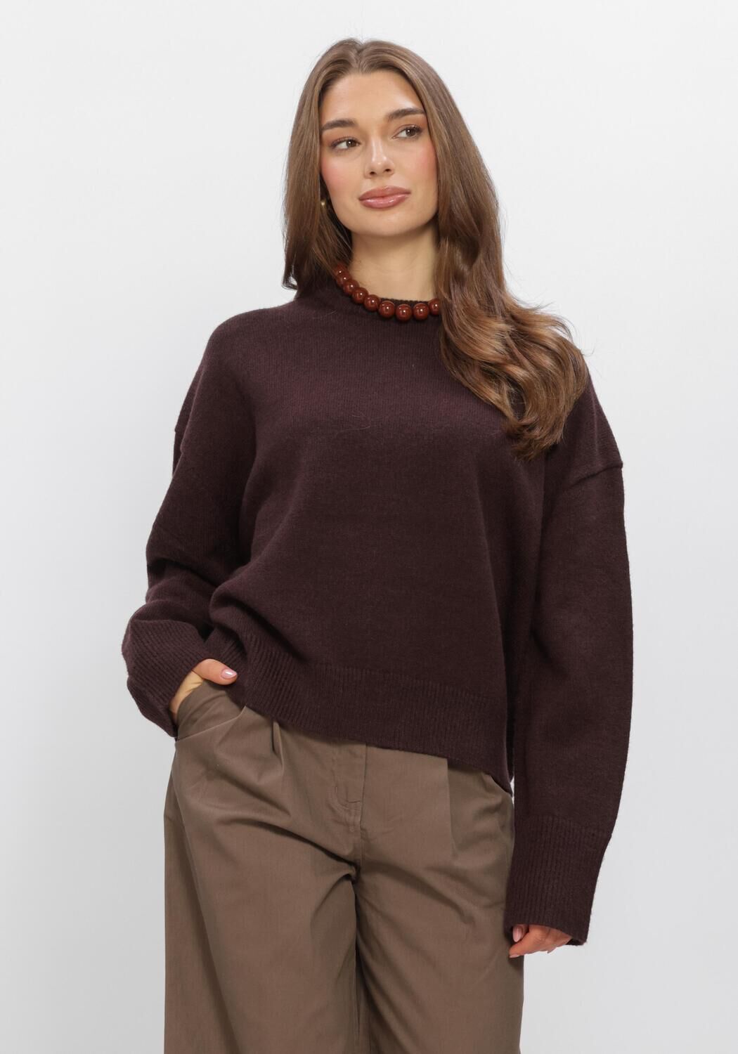 BOII STUDIOS Pull OLOL Bordeaux - large