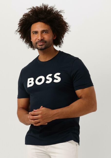 BOSS ORANGE T-shirt THINKING 1 Bleu foncé - large