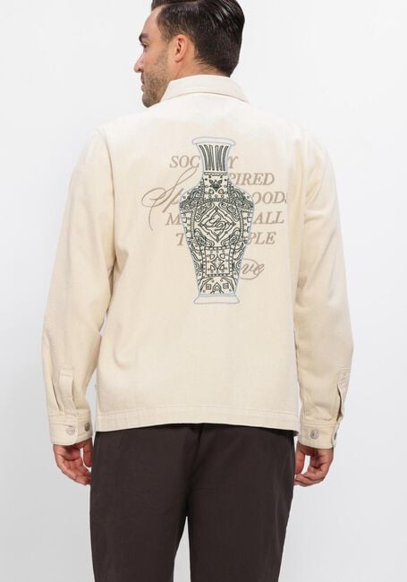 Ecru LES DEUX  LAYTON FAIENCE TWILL OVERSHIRT - large