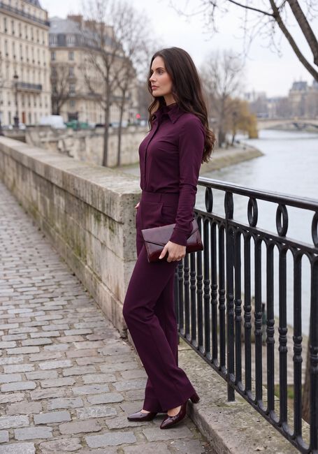 Bordeaux STUDIO ANNELOES Pantalon FLAIR BONDED TROUSERS - large
