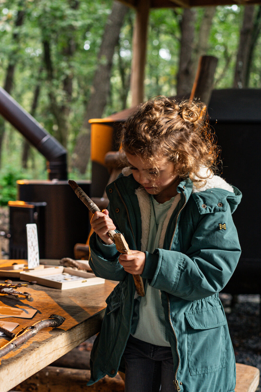 KOKO NOKO Parkas Q52968 Vert fonc&eacute; - large