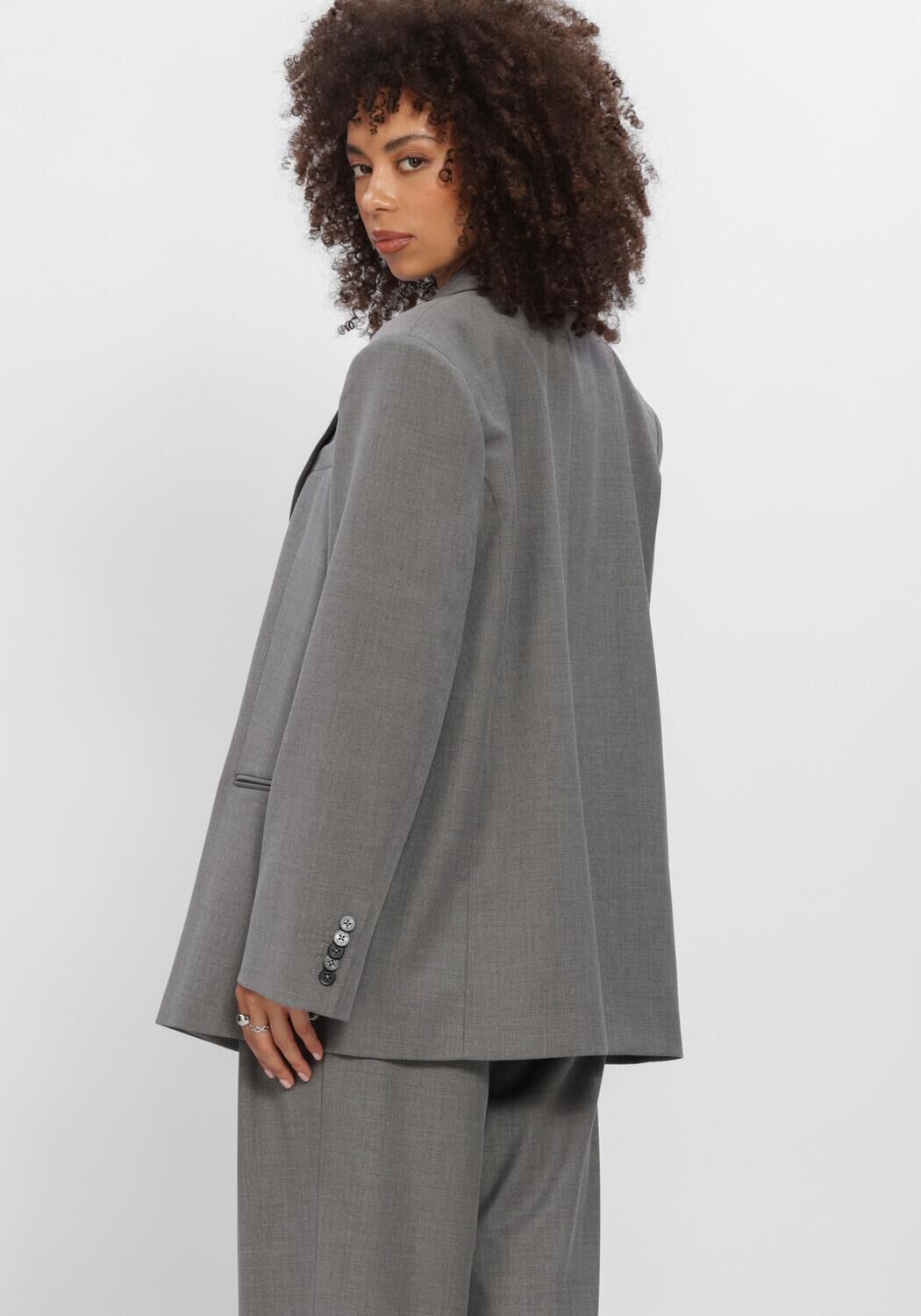 Grijze DANTE6 Blazer BOLTON WRAP BLAZER - large