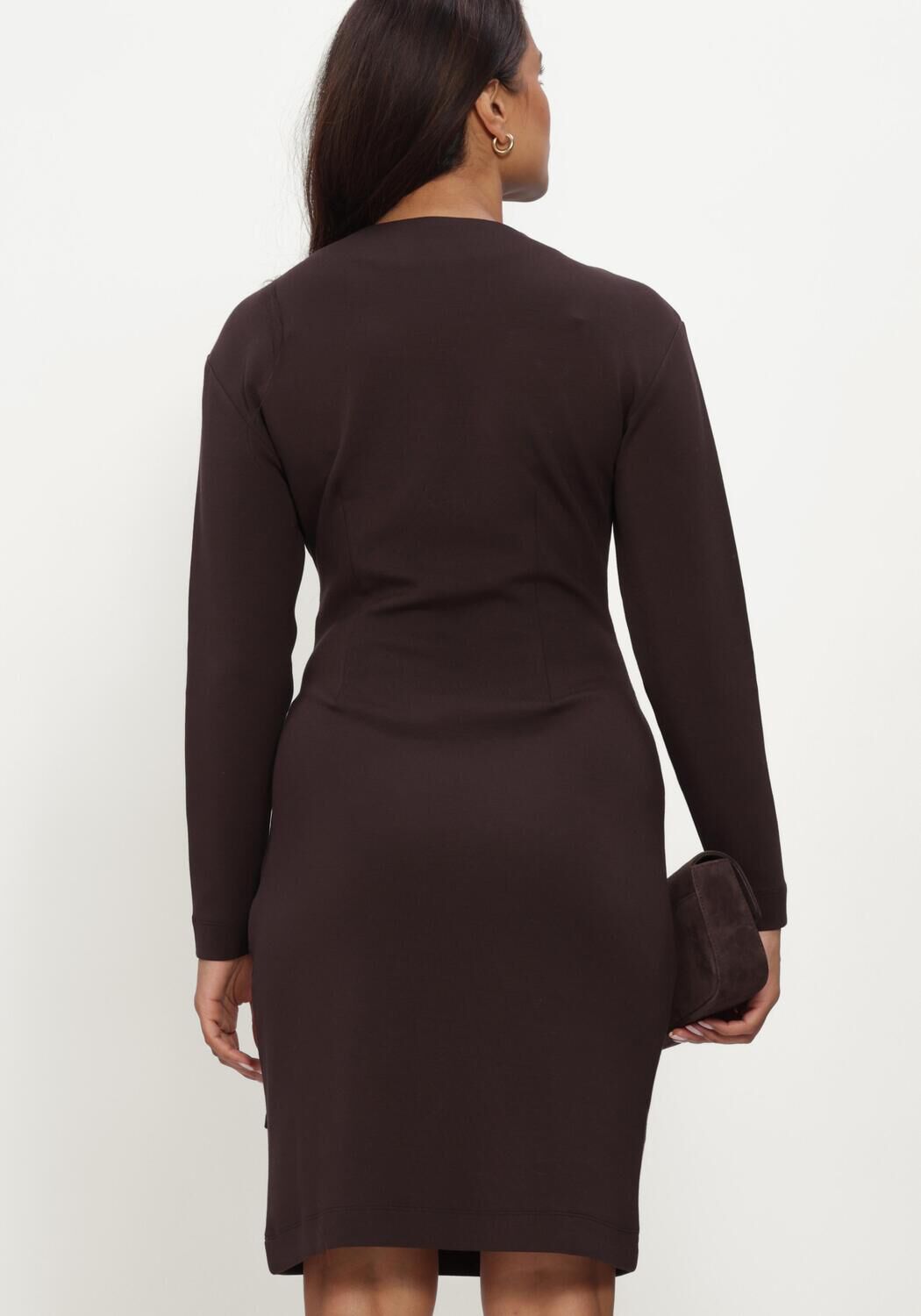 INWEAR Robe midi AGGIEIW VINCENT KNOT DRESS en marron - large