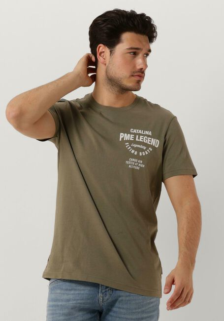 PME LEGEND T-shirt SHORT SLEEVE R-NECK PLAY SINGLE JERSEY en vert - large