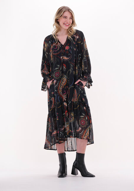 Zwarte ANA ALCAZAR Midi jurk DRESS PUFF SLEEVES ÖKO-TEX 100 - large