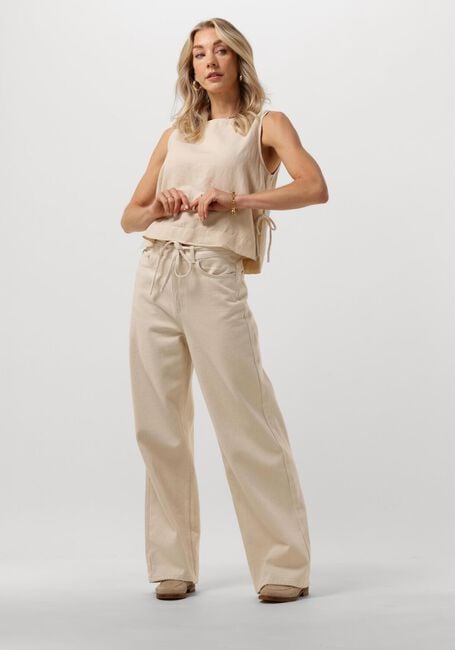 NEO NOIR Haut SVETLANA LINEN TOP en beige - large