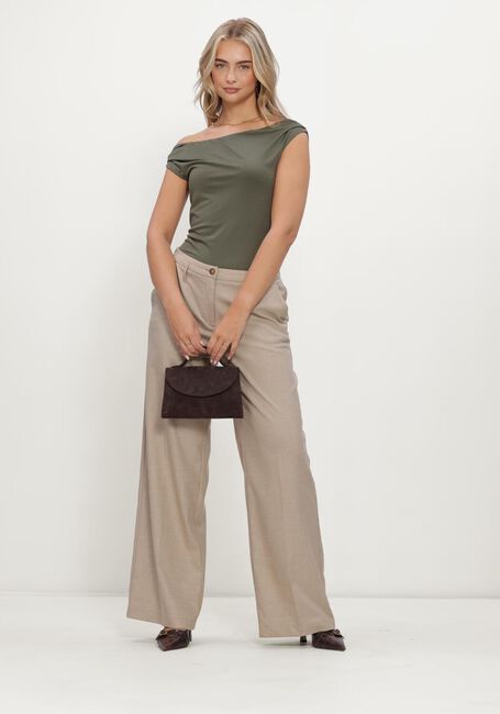 MODSTR&Ouml;M HIMAMD OFF-SHOULDER TOP Hauts & T-shirts Kaki - large