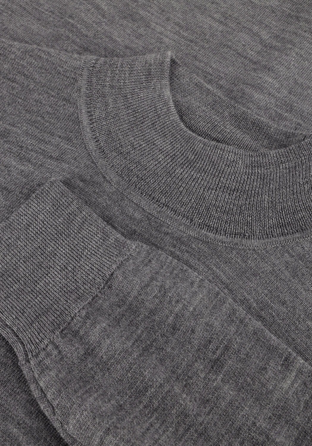 PROFUOMO Col roul&eacute; PULLOVER MOCK NECK MERINO en gris - large