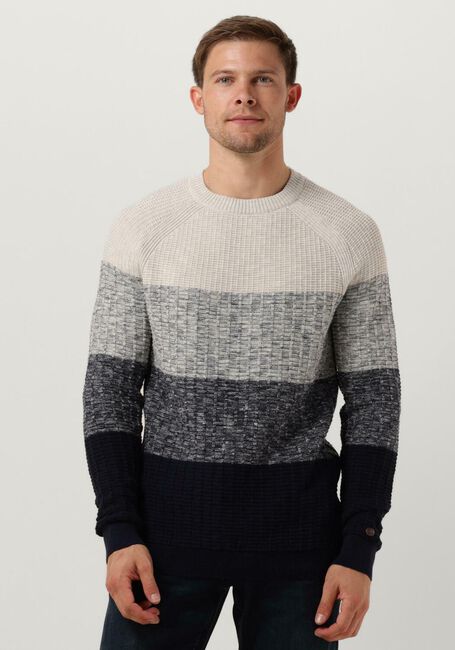 CAST IRON Pull CREWNECK CASUAL STRIPE CREWNECK Bleu foncé - large