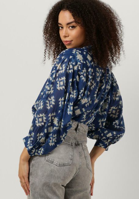 BY-BAR LUCY MADRAS BLOUSE Blouses en bleu - large
