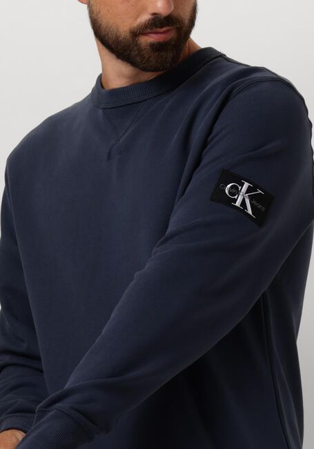CALVIN KLEIN Chandail BADGE CREW NECK Bleu foncé - large