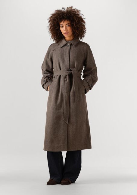 OBJECT Manteau OBJEMMA L/S COAT en taupe - large