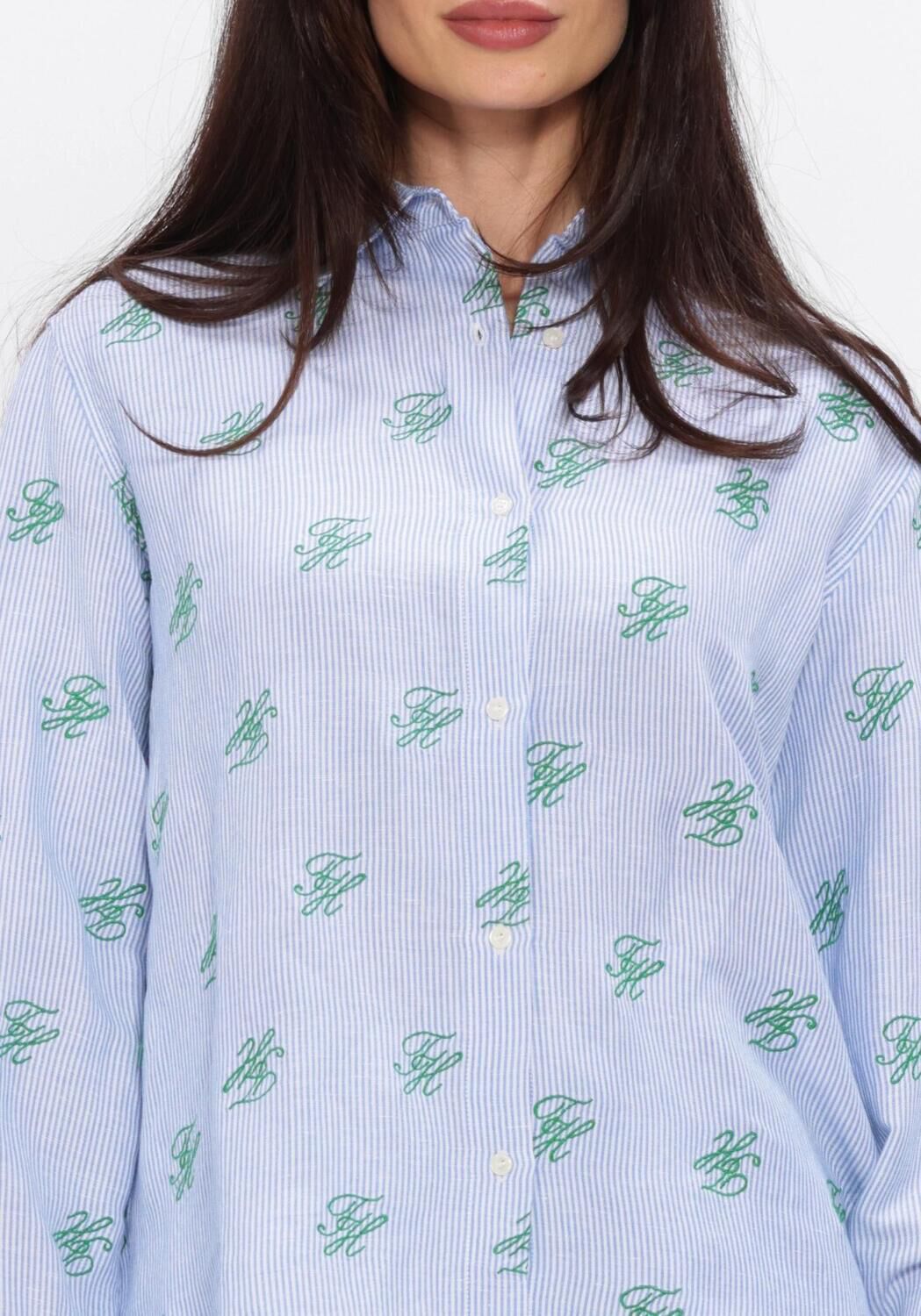 TOMMY HILFIGER SWIMSHOP LINEN EASY FIT Blouses en bleu - large