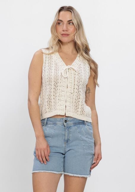 OBJECT OBJJOLIN S/L RE KNIT TOP Pulls & Gilets en beige - large