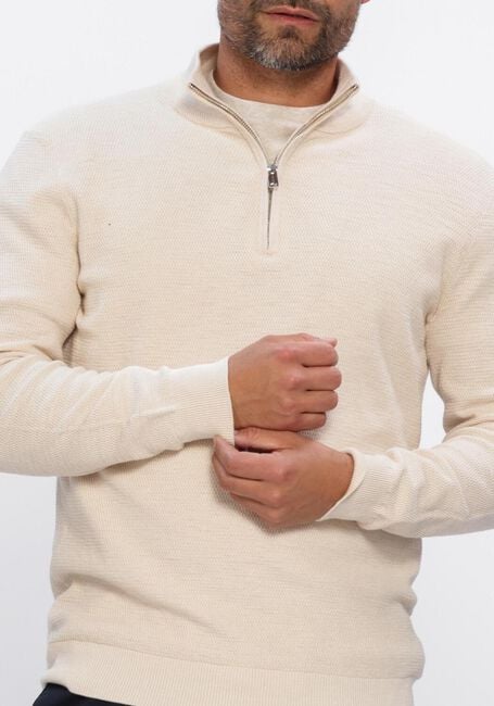 PROFUOMO Pull PULLOVER HALF ZIP TWINKLE SLUB &Eacute;cru - large