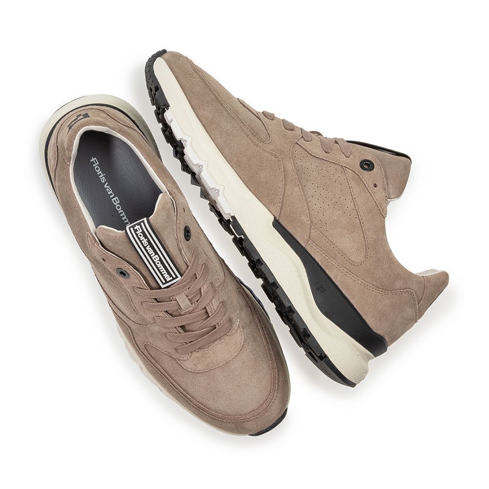 FLORIS VAN BOMMEL Baskets basses De Treener 07.01 en taupe - medium