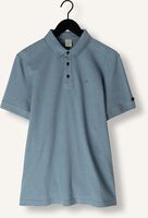 CAST IRON Polo SHORT SLEEVE POLO POPCORN JERSEY MELANGE en bleu CAST IRON Polo SHORT SLEEVE POLO POPCORN JERSEY MELANGE en bleu - medium